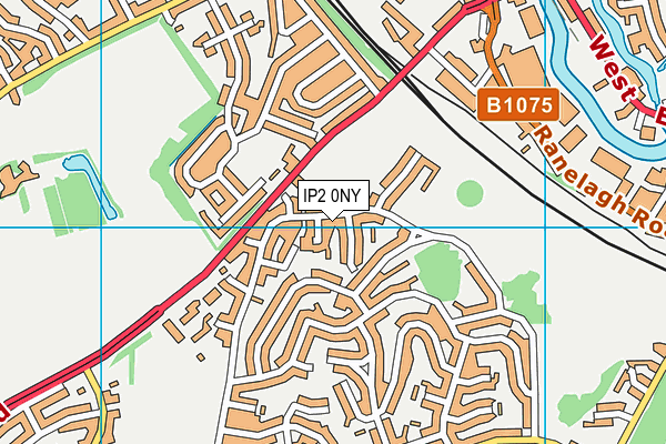 IP2 0NY map - OS VectorMap District (Ordnance Survey)