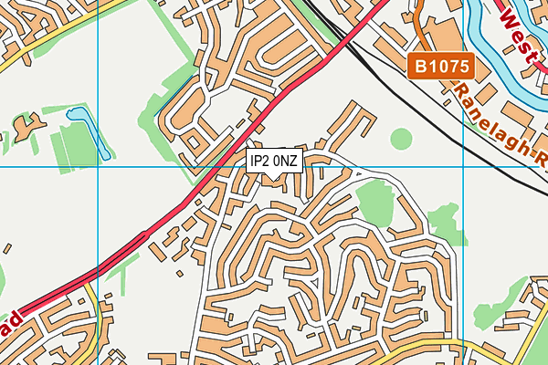 IP2 0NZ map - OS VectorMap District (Ordnance Survey)