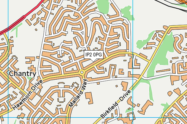 IP2 0PG map - OS VectorMap District (Ordnance Survey)