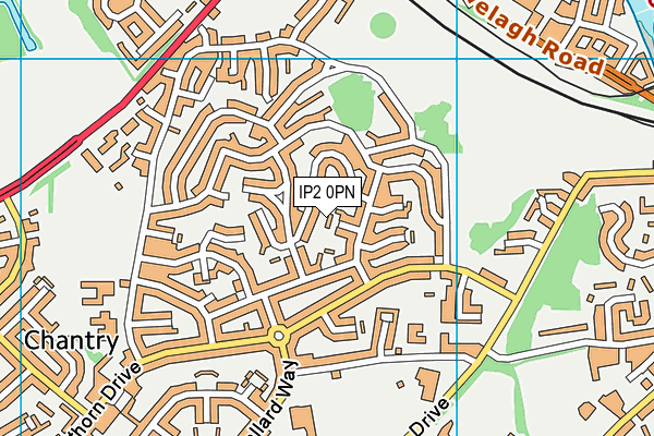 IP2 0PN map - OS VectorMap District (Ordnance Survey)