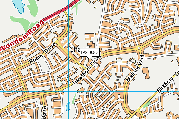 IP2 0QQ map - OS VectorMap District (Ordnance Survey)