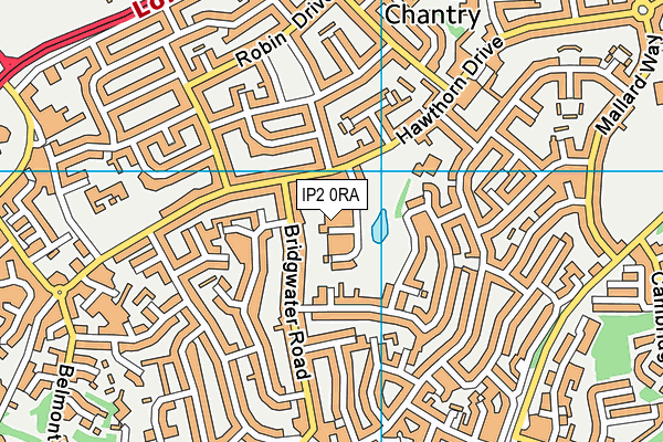 IP2 0RA map - OS VectorMap District (Ordnance Survey)