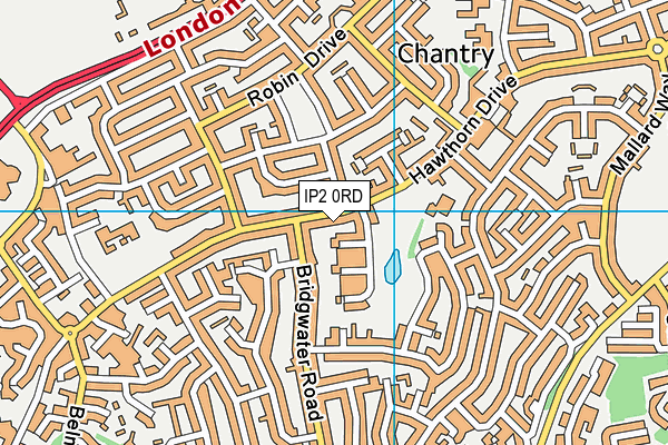 IP2 0RD map - OS VectorMap District (Ordnance Survey)