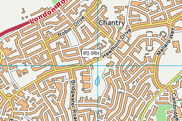 IP2 0RH map - OS VectorMap District (Ordnance Survey)