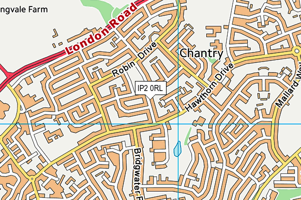 IP2 0RL map - OS VectorMap District (Ordnance Survey)