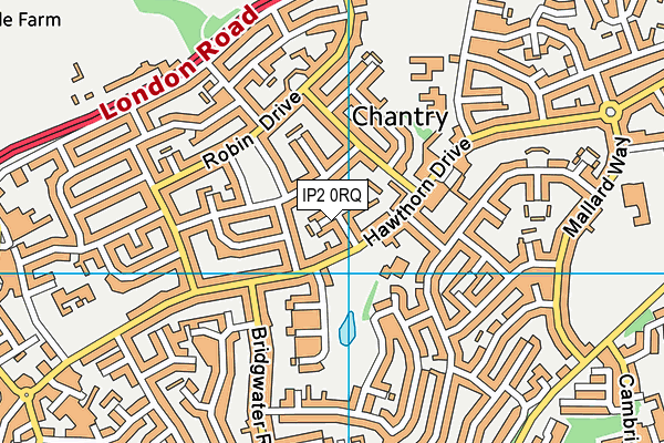 IP2 0RQ map - OS VectorMap District (Ordnance Survey)