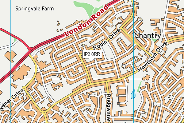 IP2 0RR map - OS VectorMap District (Ordnance Survey)