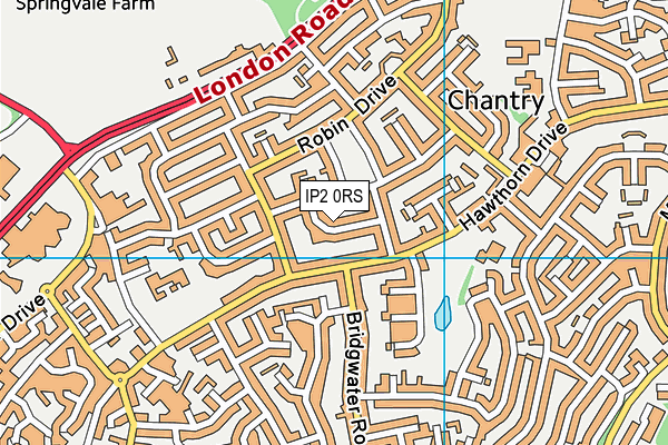 IP2 0RS map - OS VectorMap District (Ordnance Survey)