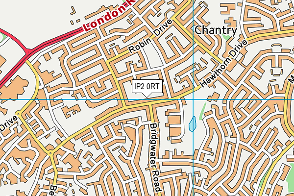 IP2 0RT map - OS VectorMap District (Ordnance Survey)