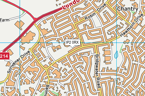 IP2 0RX map - OS VectorMap District (Ordnance Survey)