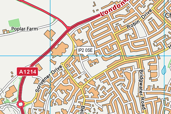 IP2 0SE map - OS VectorMap District (Ordnance Survey)