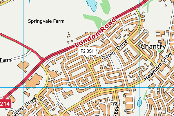 IP2 0SH map - OS VectorMap District (Ordnance Survey)