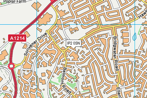 IP2 0SN map - OS VectorMap District (Ordnance Survey)