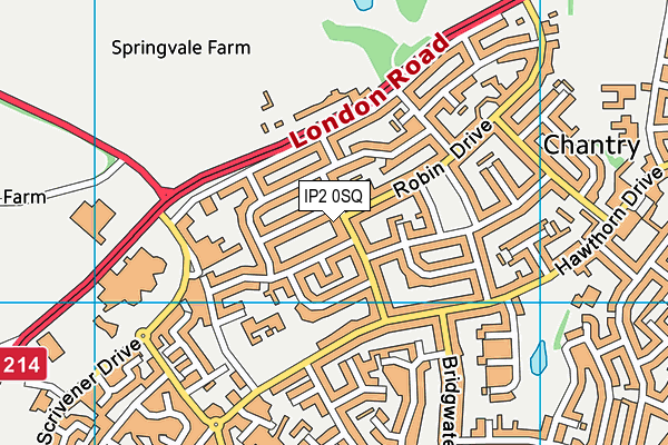 IP2 0SQ map - OS VectorMap District (Ordnance Survey)