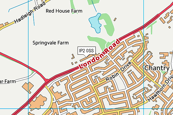 IP2 0SS map - OS VectorMap District (Ordnance Survey)