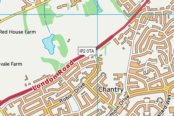 IP2 0TA map - OS VectorMap District (Ordnance Survey)