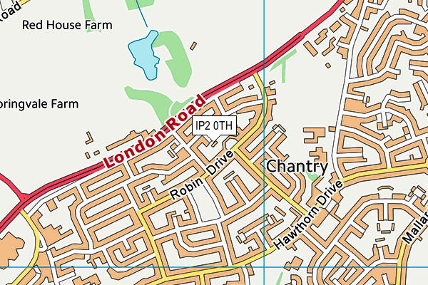 IP2 0TH map - OS VectorMap District (Ordnance Survey)
