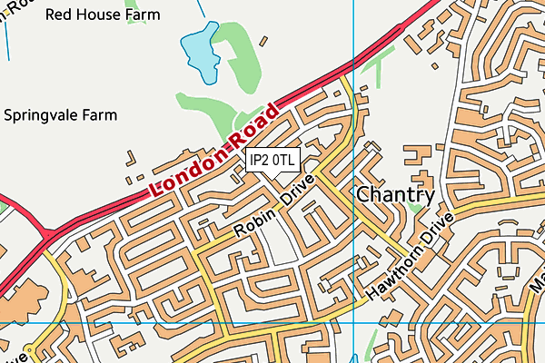 IP2 0TL map - OS VectorMap District (Ordnance Survey)