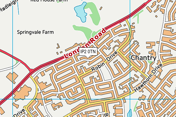 IP2 0TN map - OS VectorMap District (Ordnance Survey)