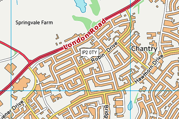 IP2 0TY map - OS VectorMap District (Ordnance Survey)