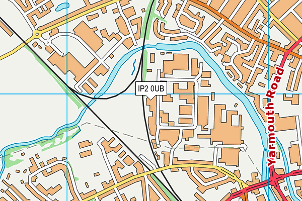 IP2 0UB map - OS VectorMap District (Ordnance Survey)