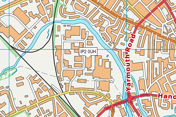 IP2 0UH map - OS VectorMap District (Ordnance Survey)