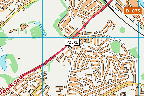 IP2 0XE map - OS VectorMap District (Ordnance Survey)