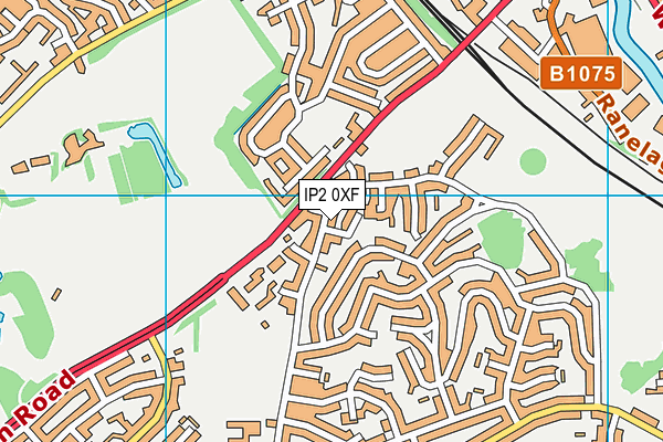 IP2 0XF map - OS VectorMap District (Ordnance Survey)