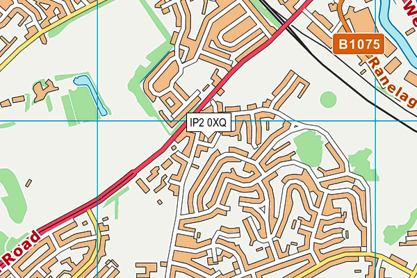 IP2 0XQ map - OS VectorMap District (Ordnance Survey)