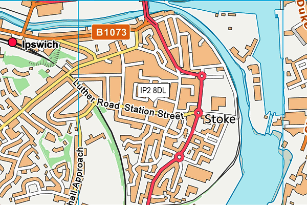 IP2 8DL map - OS VectorMap District (Ordnance Survey)