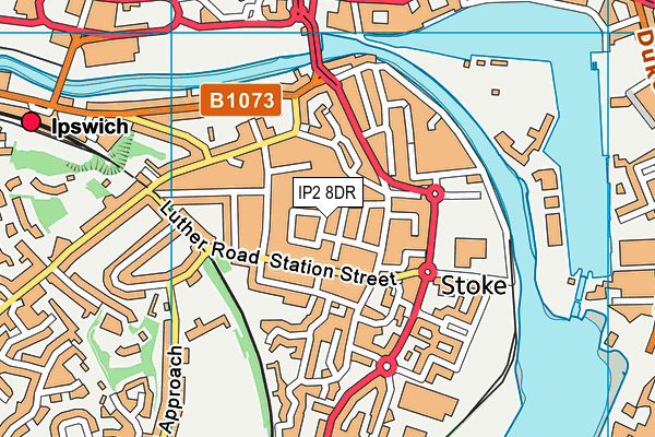 IP2 8DR map - OS VectorMap District (Ordnance Survey)