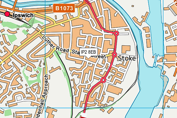 IP2 8EB map - OS VectorMap District (Ordnance Survey)