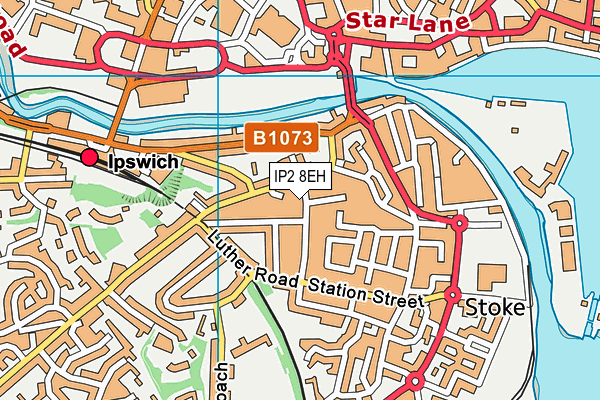 IP2 8EH map - OS VectorMap District (Ordnance Survey)
