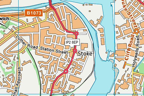 IP2 8EP map - OS VectorMap District (Ordnance Survey)