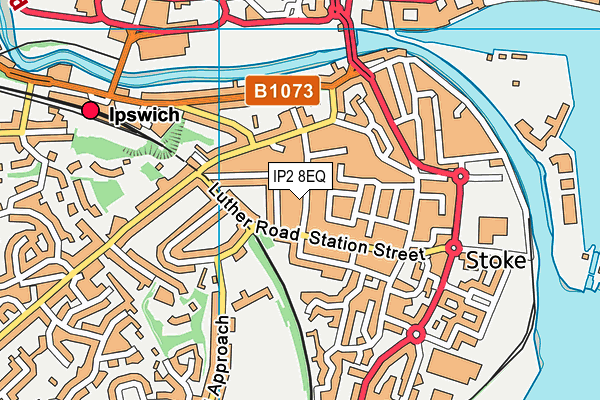 IP2 8EQ map - OS VectorMap District (Ordnance Survey)