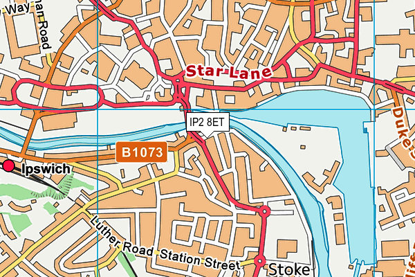 IP2 8ET map - OS VectorMap District (Ordnance Survey)