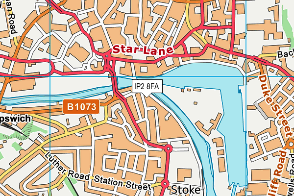 IP2 8FA map - OS VectorMap District (Ordnance Survey)