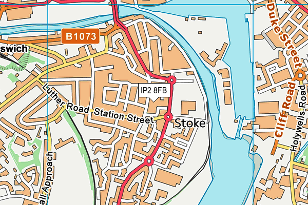 IP2 8FB map - OS VectorMap District (Ordnance Survey)