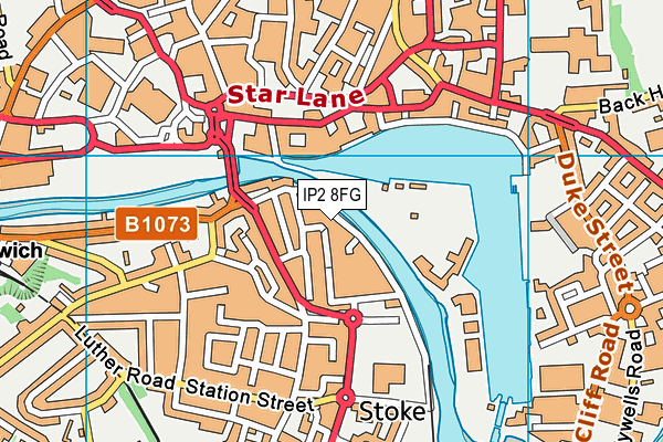 IP2 8FG map - OS VectorMap District (Ordnance Survey)