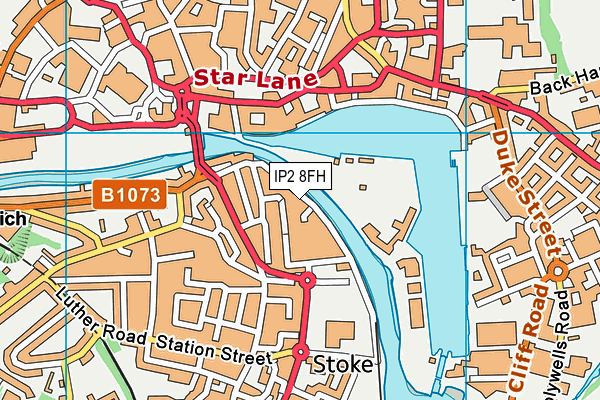 IP2 8FH map - OS VectorMap District (Ordnance Survey)