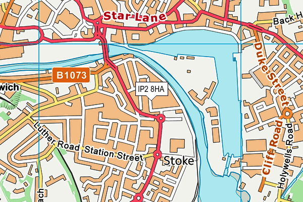 IP2 8HA map - OS VectorMap District (Ordnance Survey)