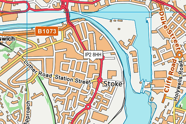 IP2 8HH map - OS VectorMap District (Ordnance Survey)