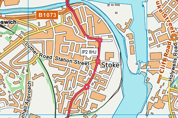 IP2 8HJ map - OS VectorMap District (Ordnance Survey)