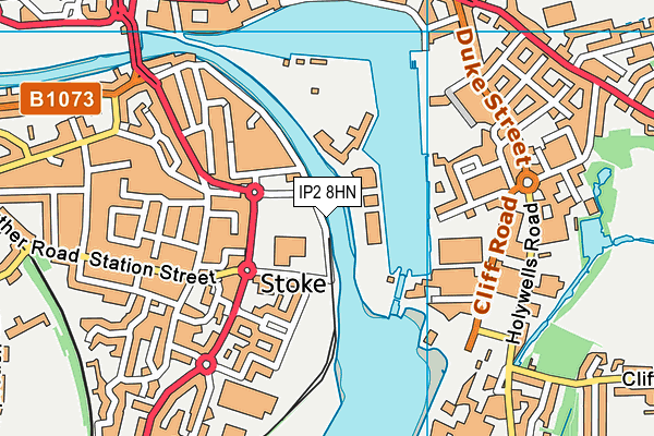 IP2 8HN map - OS VectorMap District (Ordnance Survey)