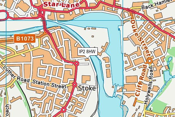 IP2 8HW map - OS VectorMap District (Ordnance Survey)