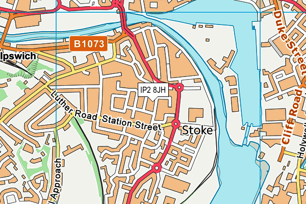 IP2 8JH map - OS VectorMap District (Ordnance Survey)