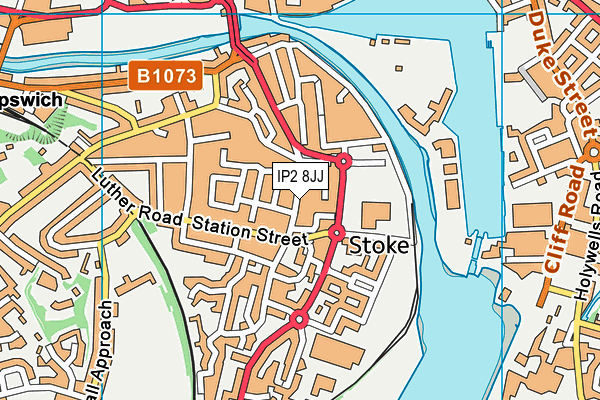 IP2 8JJ map - OS VectorMap District (Ordnance Survey)