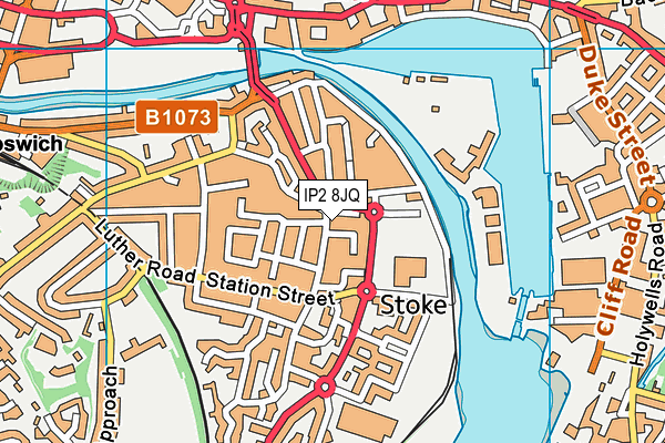 IP2 8JQ map - OS VectorMap District (Ordnance Survey)