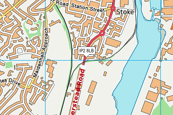 IP2 8LB map - OS VectorMap District (Ordnance Survey)