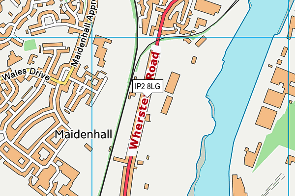 IP2 8LG map - OS VectorMap District (Ordnance Survey)